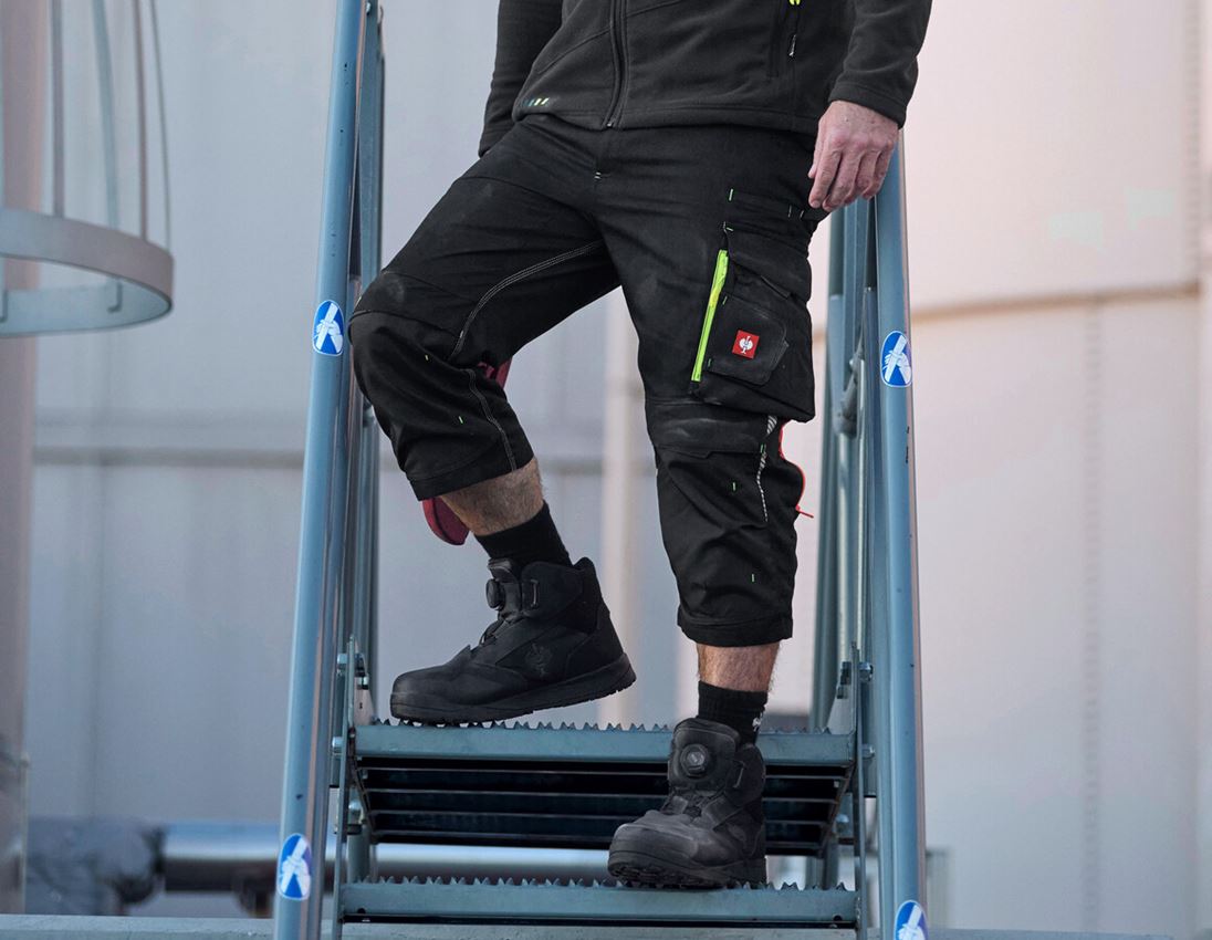 Topics: 3/4 length trousers e.s.motion 2020 + black/high-vis yellow/high-vis orange