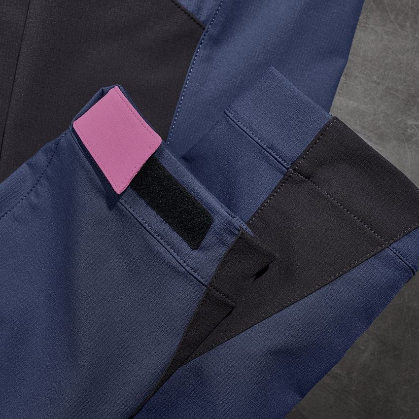 Work Trousers: Functional trousers e.s.trail, ladies' + deepblue/tarapink 2