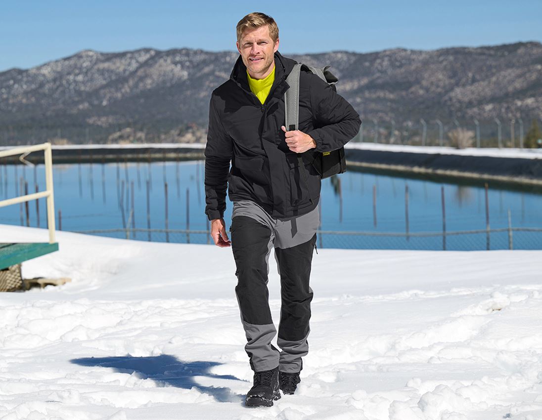Arbeitshosen: Hybrid Funktionshose e.s.trail + basaltgrau/acidgelb 2