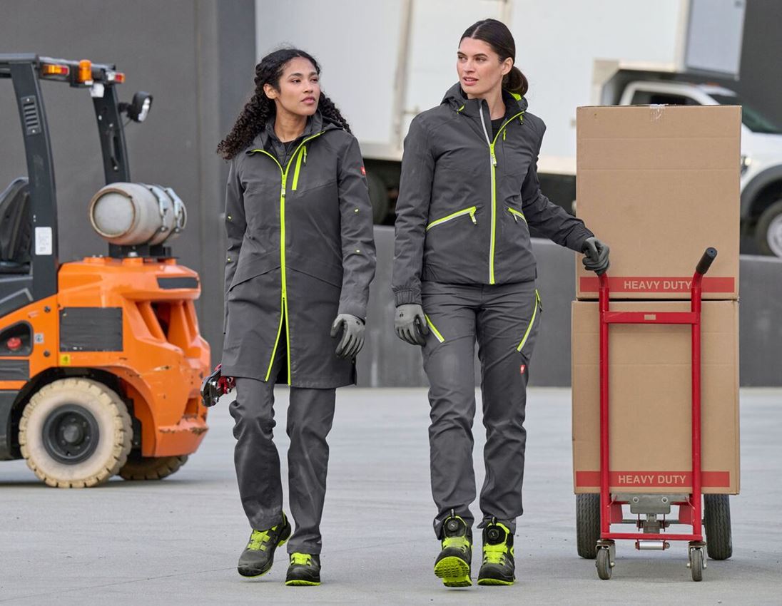 Work Trousers: Multipocket trousers e.s.ambition, ladies' + anthracite/high-vis yellow 3