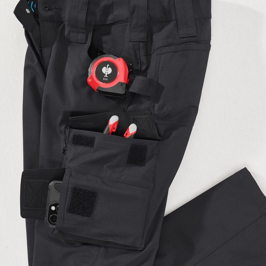 Work Trousers: Trousers e.s.e:pic ripstop, ladies' + black 2