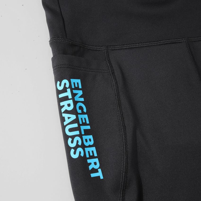 Trousers: Race tights e.s.trail, children's + black/lapisturquoise 2