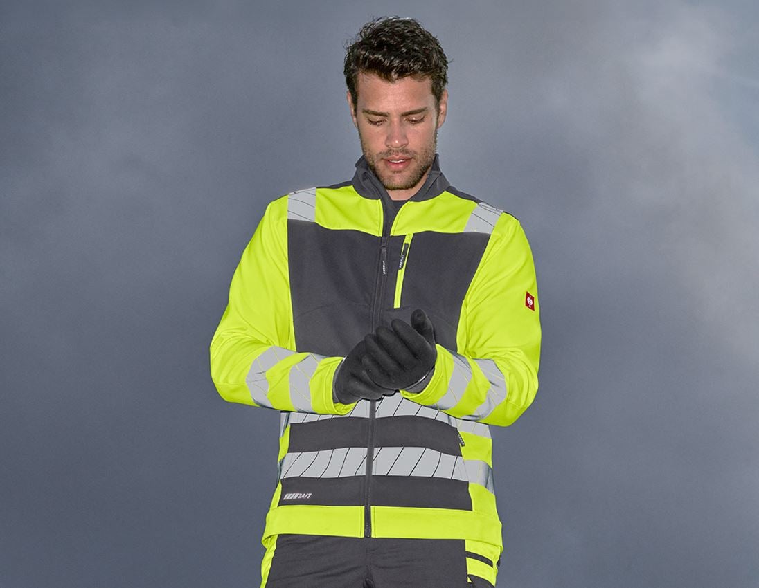 GaLaBau | Gärtner: Warnschutz Softshelljacke e.s.motion 24/7 + anthrazit/warngelb 1