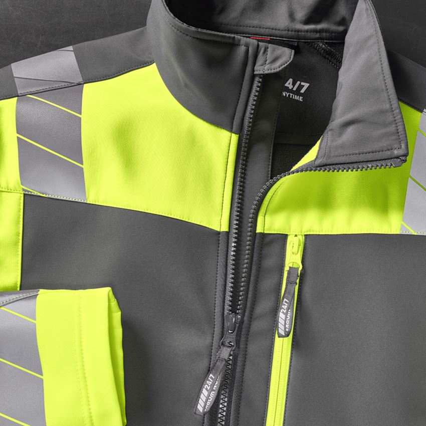 GaLaBau | Gärtner: Warnschutz Softshelljacke e.s.motion 24/7 + anthrazit/warngelb 2