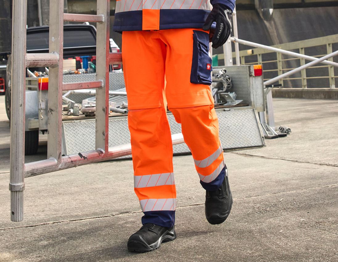 Arbeitshosen: Warnschutz Bundhose e.s.line.core + warnorange/dunkelblau