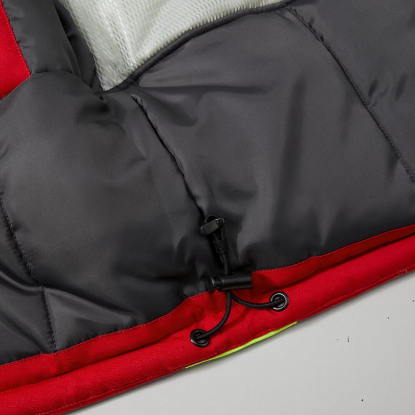 Westen: Warnschutz Winter Softshellweste e.s.motion 24/7 + rot/warngelb 2