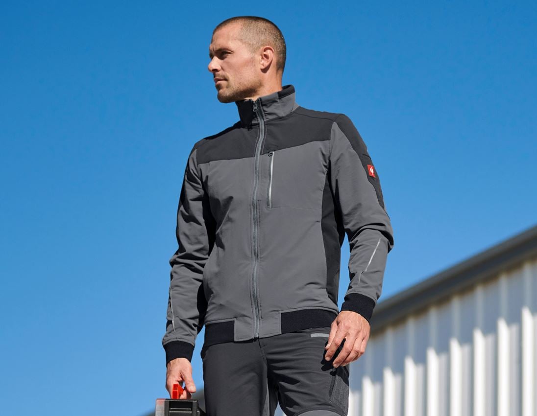 Arbeitsjacken: Funktions Bundjacke e.s.dynashield + zement/graphit