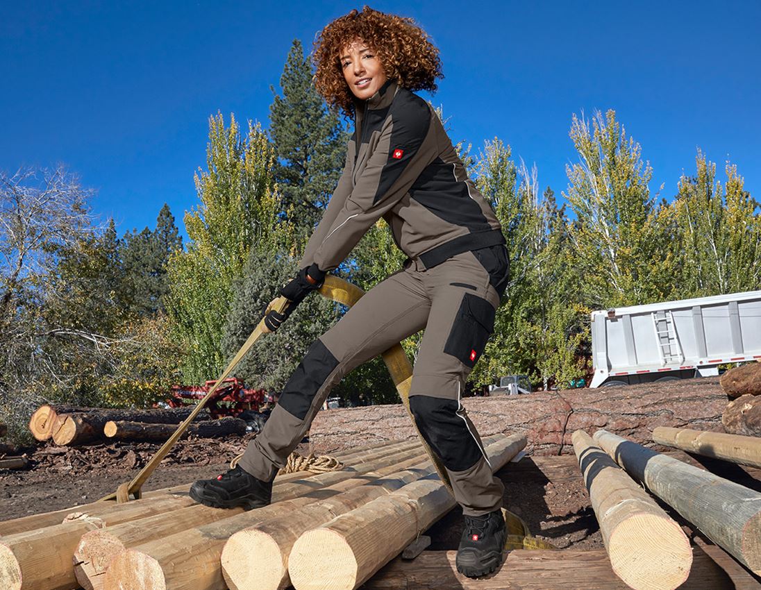 Work Trousers: Functional trousers e.s.dynashield, ladies' + stone/black 1