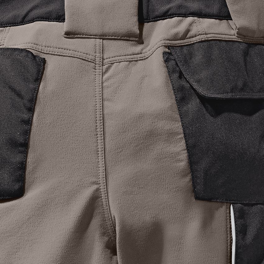 Work Trousers: Functional trousers e.s.dynashield, ladies' + stone/black 2