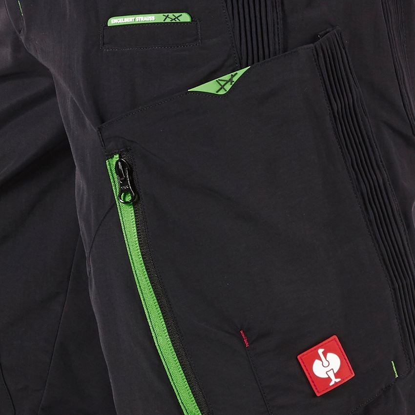 Work Trousers: e.s. Functional shorts Superlite + black/neon green 2