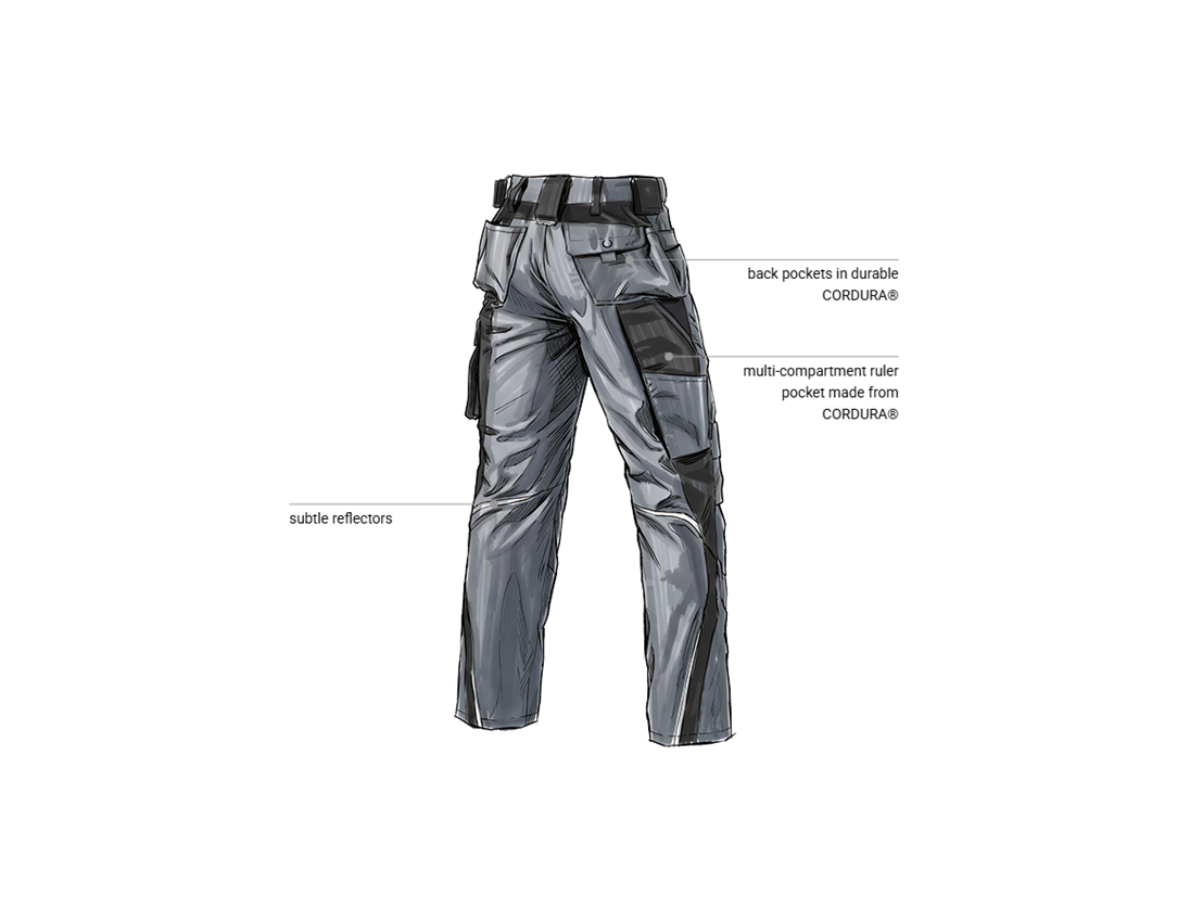 Bricklayers: Trousers e.s.motion + grey/black 2