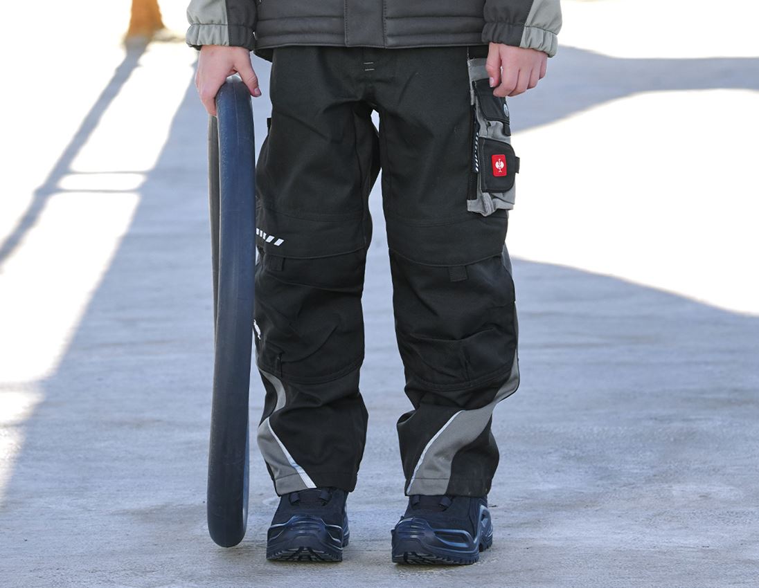 Winter trousers: Children's trousers e.s.motion Winter + graphite/cement