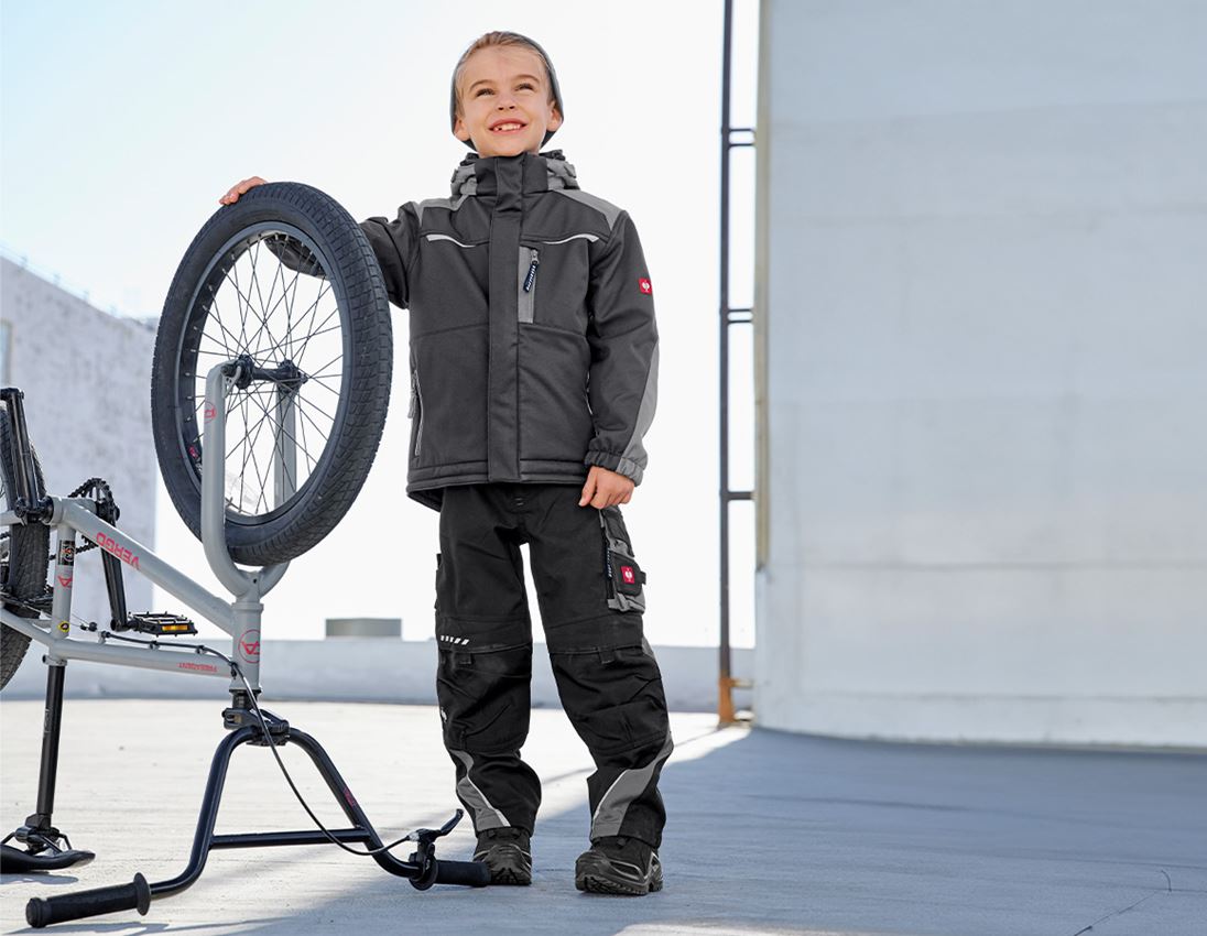 Winter trousers: Children's trousers e.s.motion Winter + graphite/cement 1