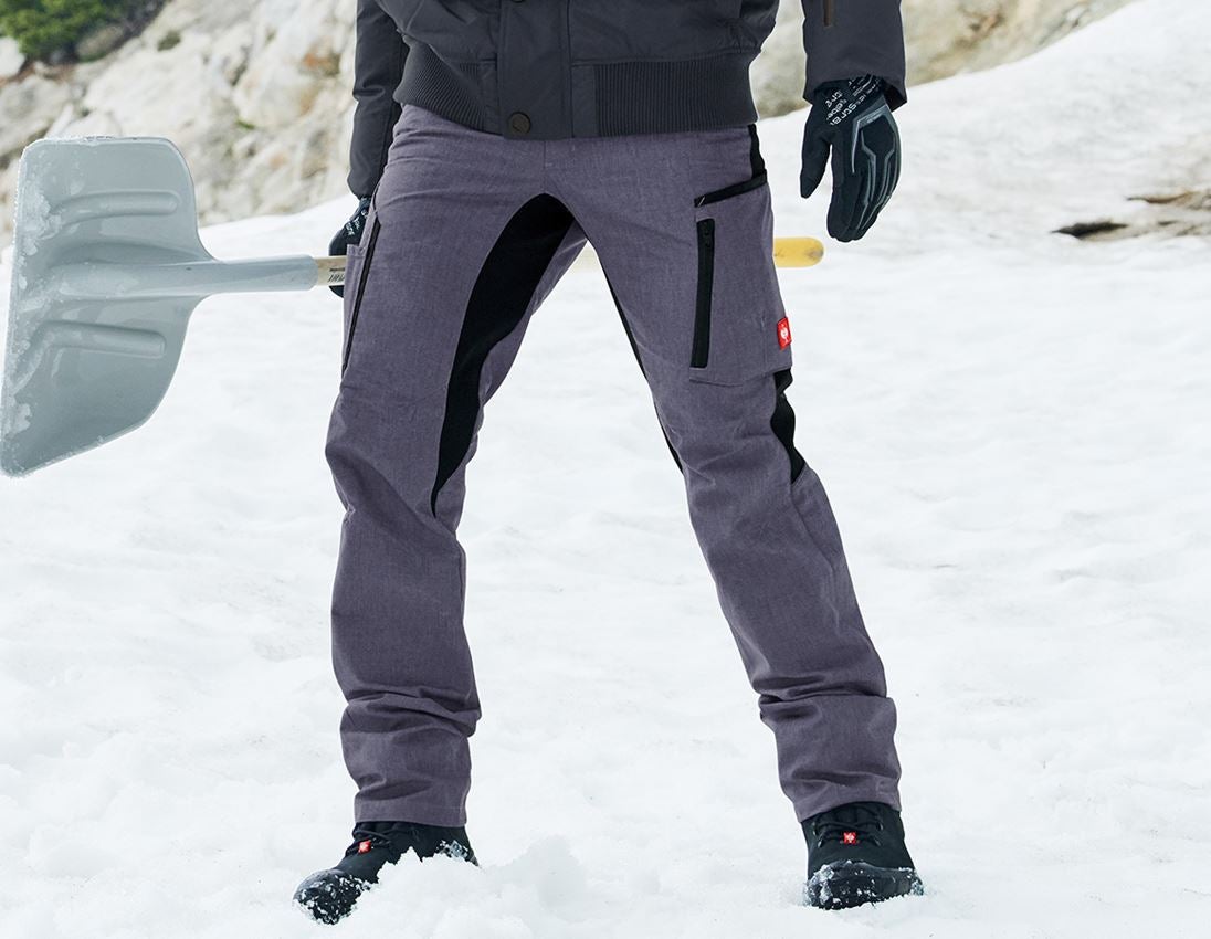 Winterhosen: Winter Bundhose e.s.vision + pazifik melange/schwarz
