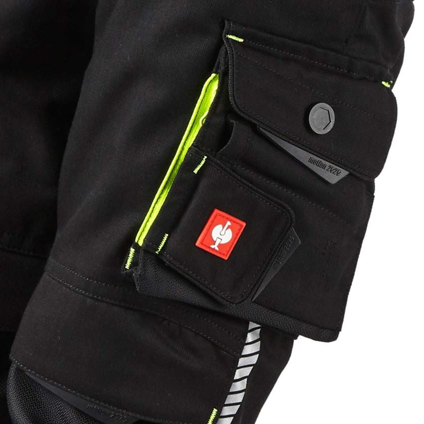 Trousers: Winter trousers e.s.motion 2020, children's + black/high-vis yellow/high-vis orange 2