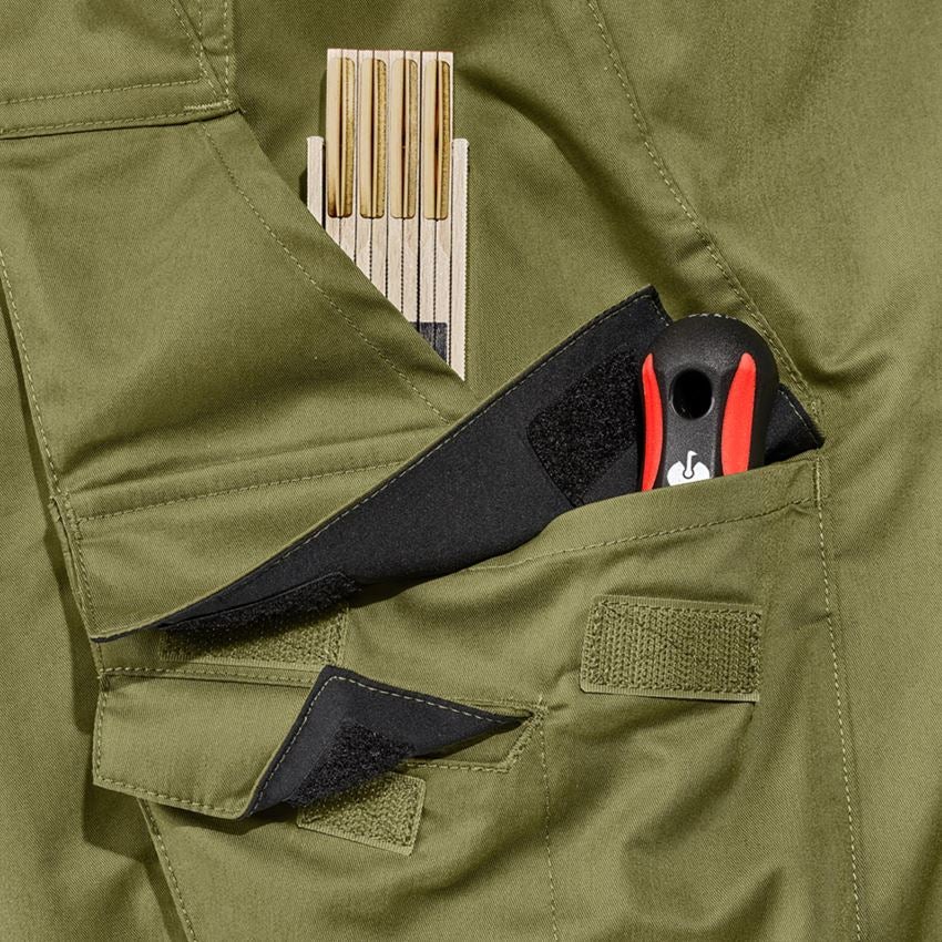 Work Trousers: Trousers e.s.trail, ladies' + junipergreen/limegreen 2