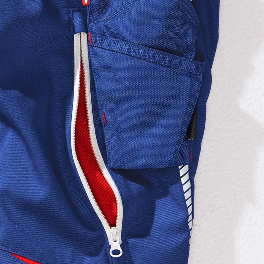 Hosen: Kinder Latzhose e.s.motion 2020 + kornblau/feuerrot 2
