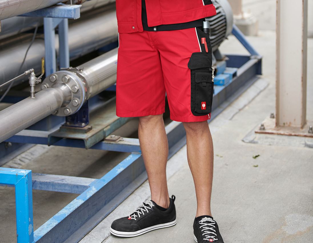 Arbeitshosen: Short e.s.active + rot/schwarz