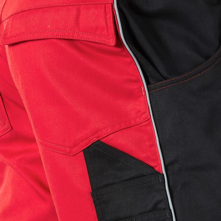 Arbeitshosen: Short e.s.active + rot/schwarz 2