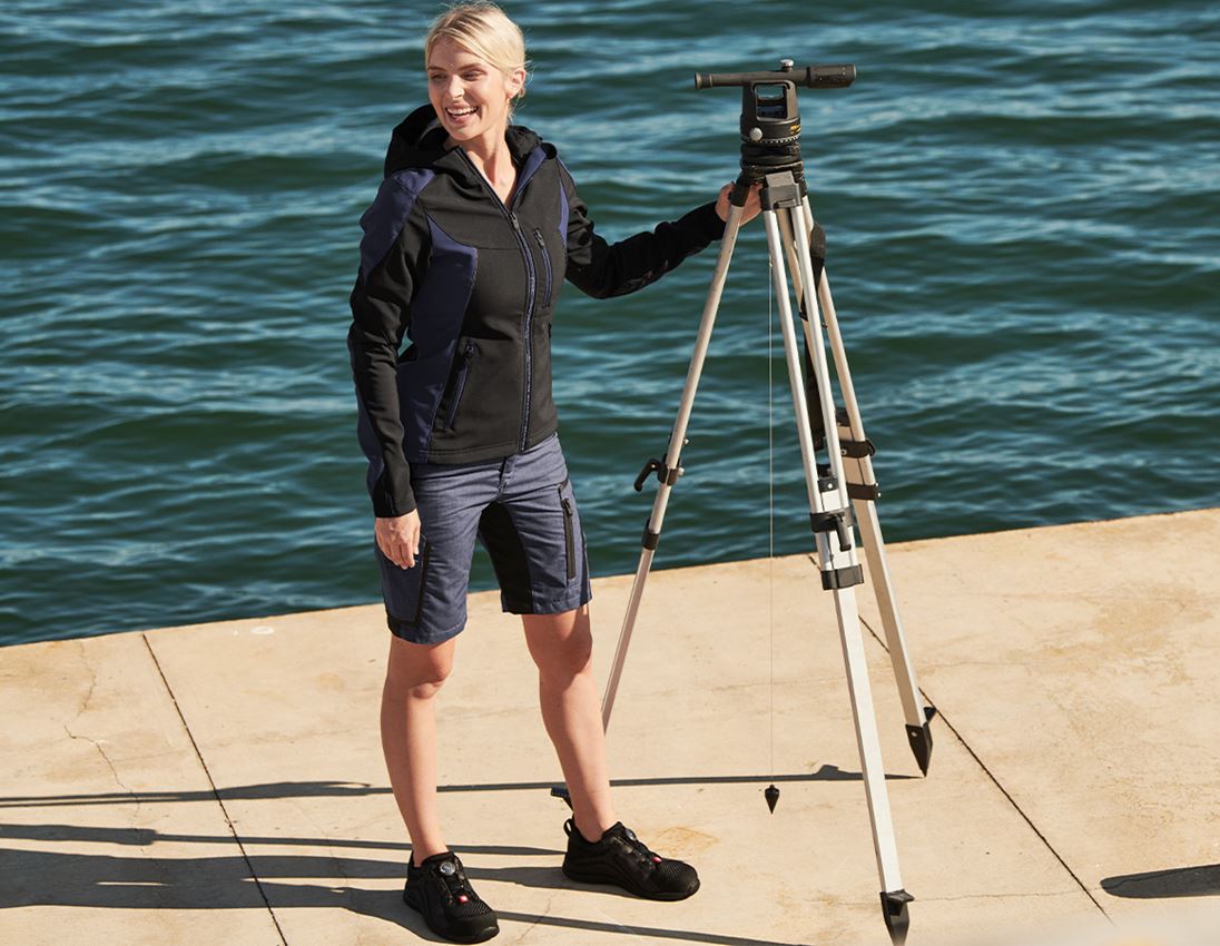 Work Trousers: Shorts e.s.vision, ladies' + pacific melange/black 1