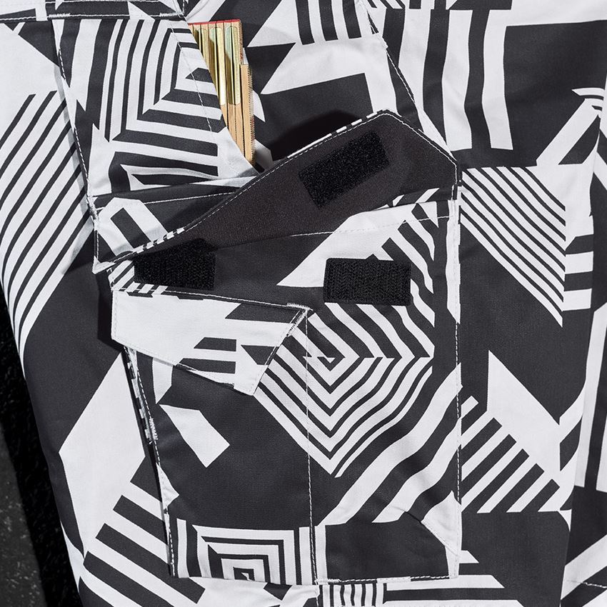 Arbeitshosen: Short e.s.trail + schwarz/weiß/lapistürkis 2
