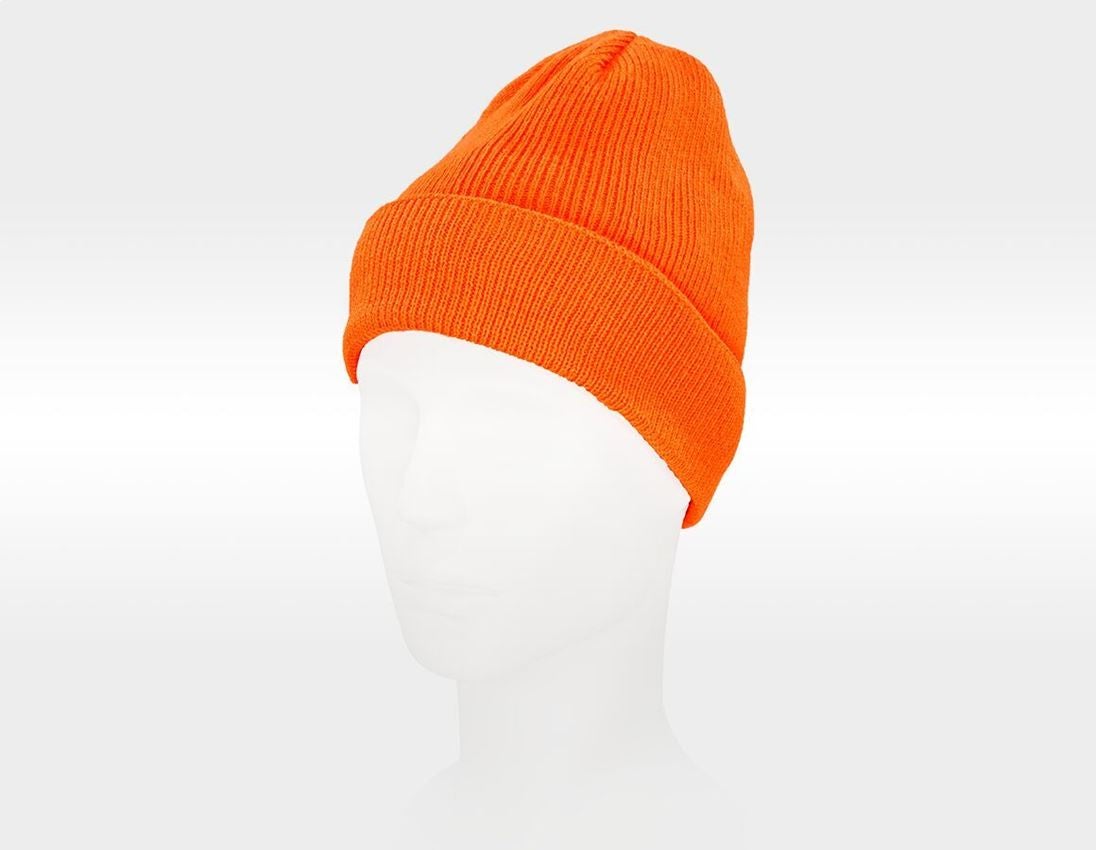 Accessories: Winter knitted hat Neon + orange
