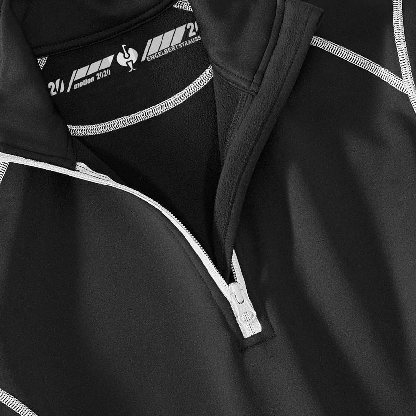 Shirts & Co.: Funkt.-Troyer thermo stretch e.s.motion 2020, Da. + schwarz/platin 2