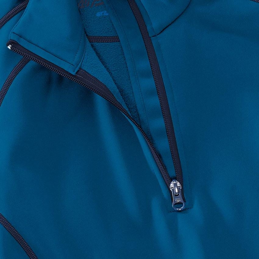 Shirts & Co.: Funkt.-Troyer thermo stretch e.s.motion 2020, Da. + atoll/dunkelblau 2