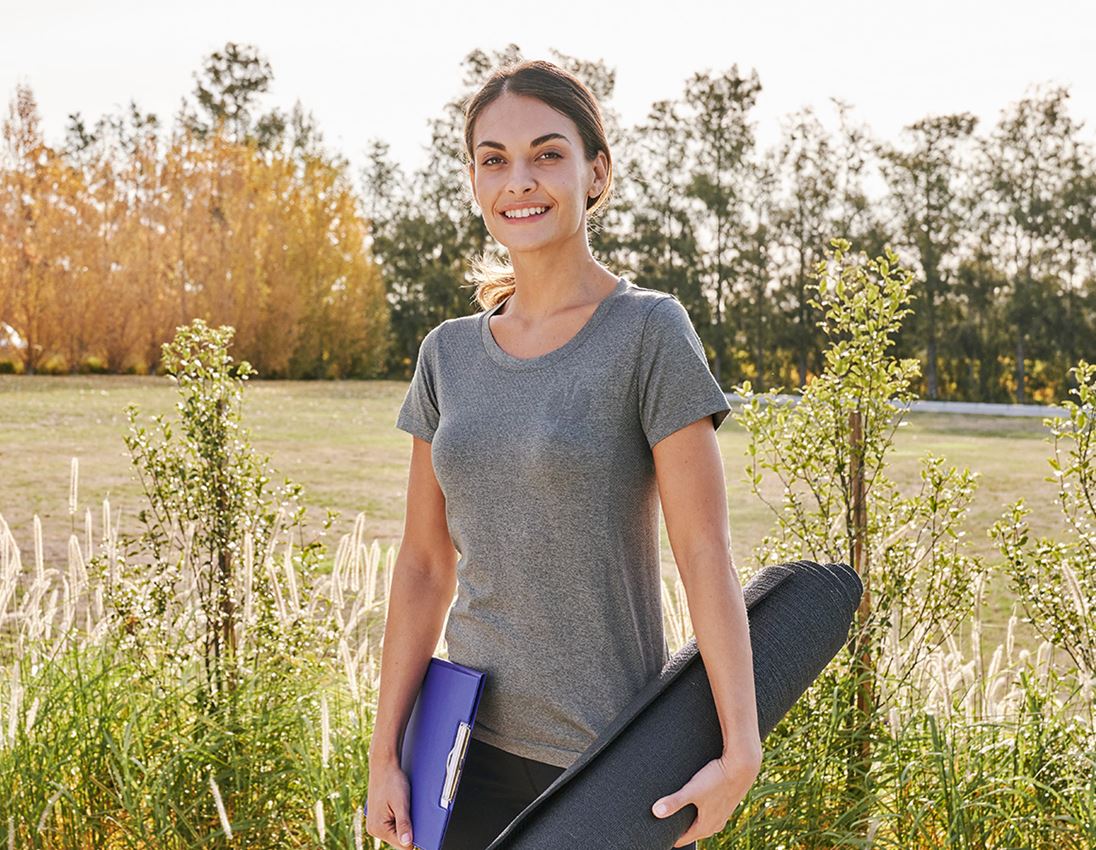 Themen: T-Shirt seamless e.s.trail, Damen + basaltgrau melange 2