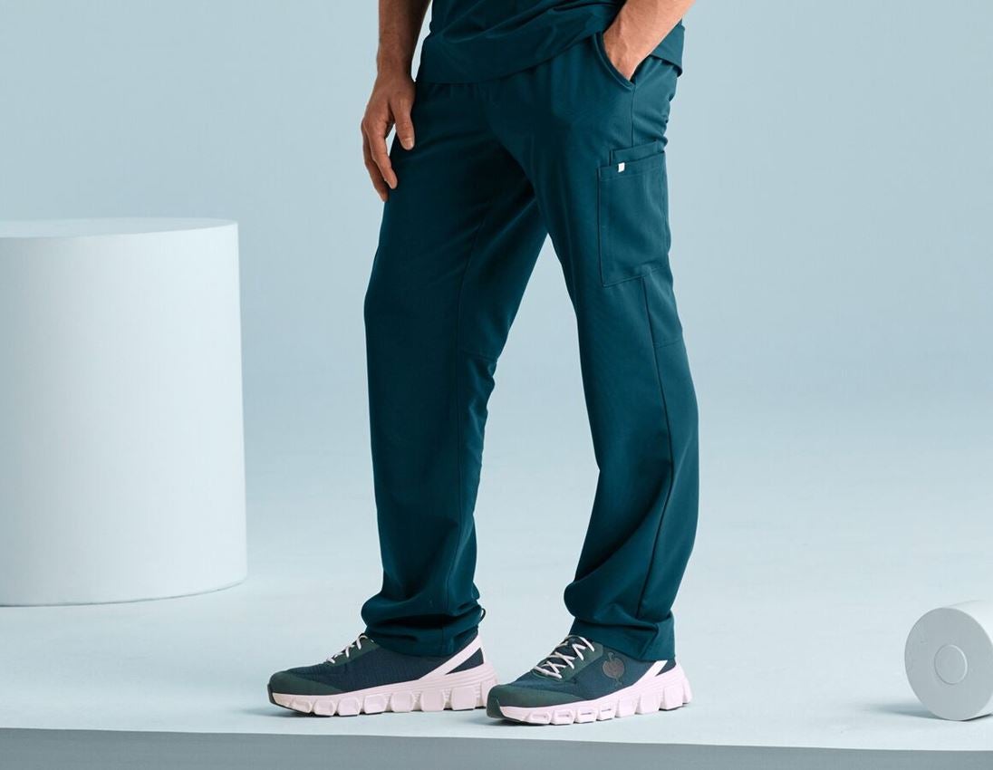 Work Trousers: Pocket Trousers e.s.avida, men’s + seablue