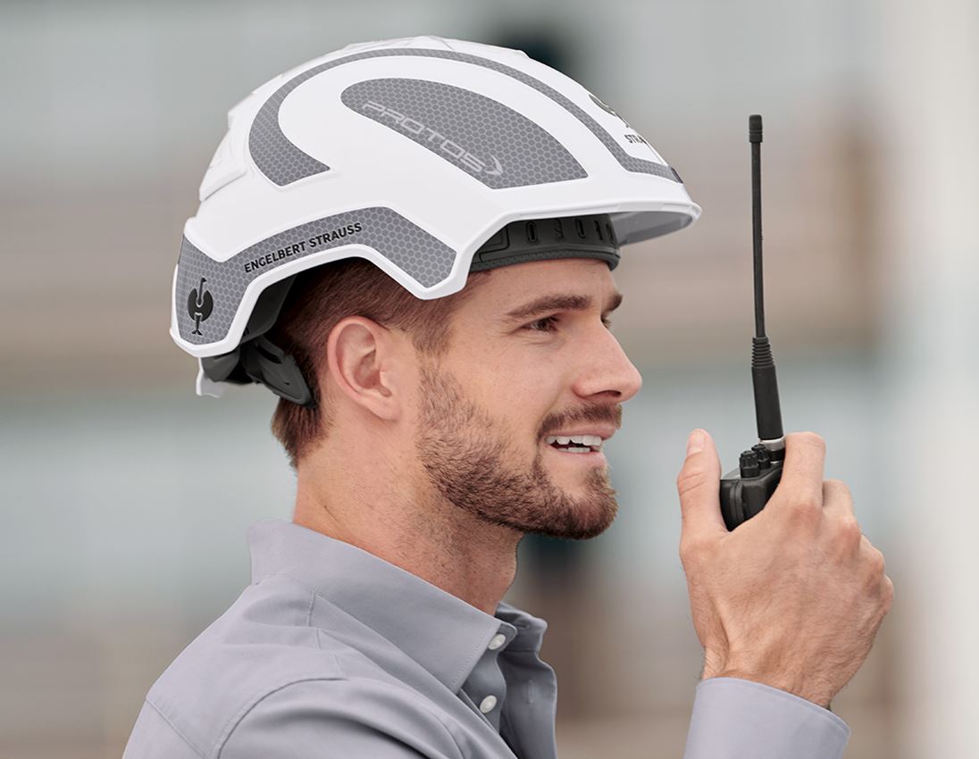 Hard Hats: e.s. Work helmet Protos® + white/platinum