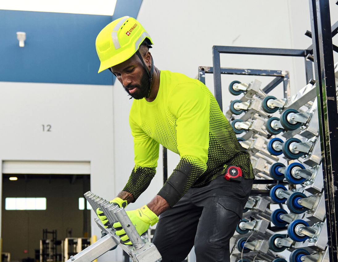 Hard Hats: e.s. Work helmet worker + high-vis yellow 1