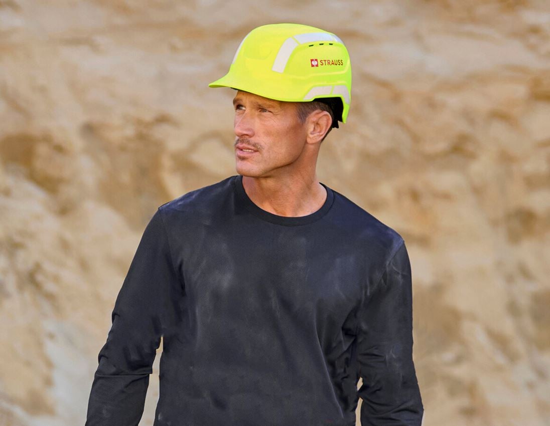 Hard Hats: e.s. Work helmet worker + high-vis yellow