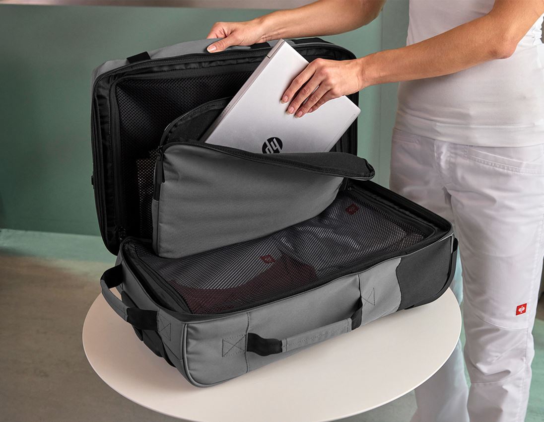 Accessories: Carry-on roller suitcase e.s.work&travel + basaltgrey/black