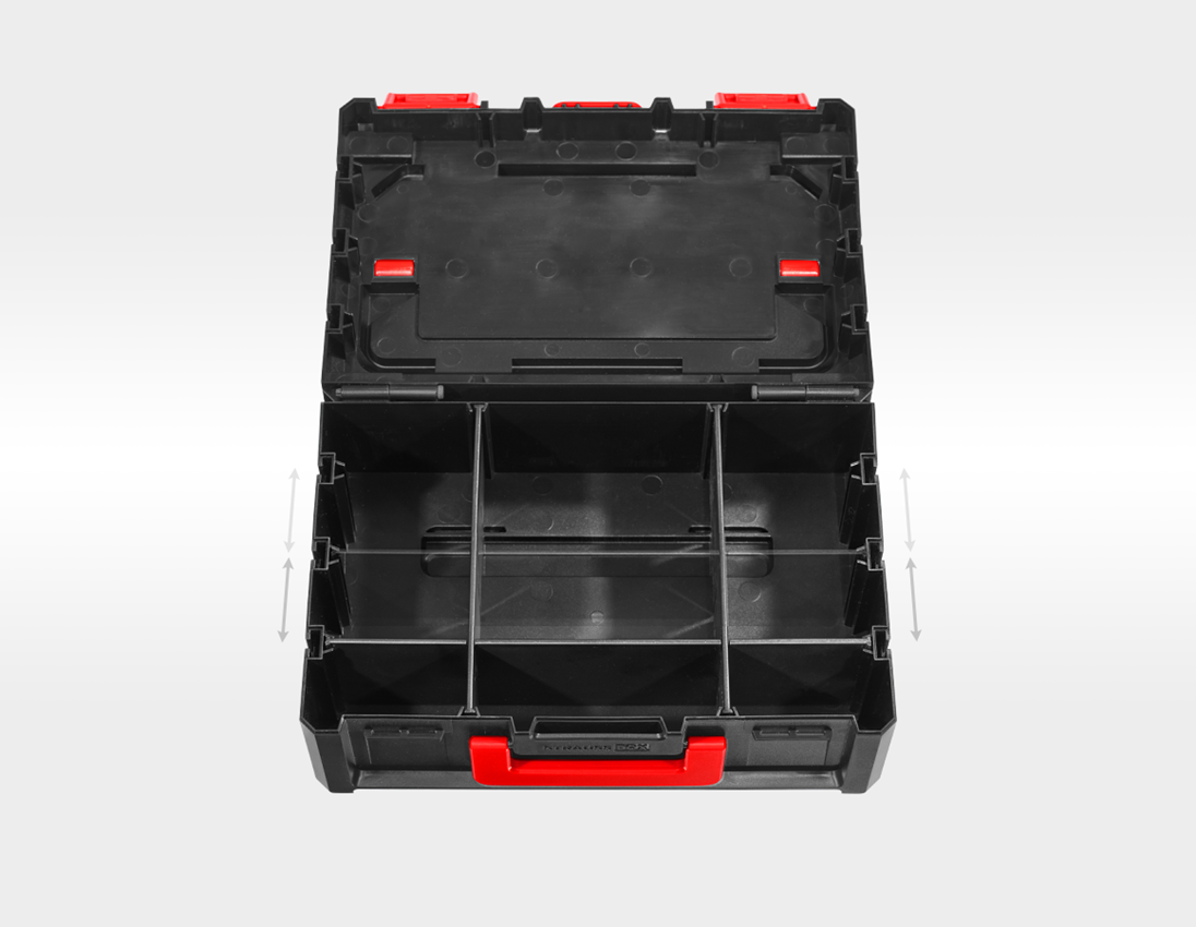 STRAUSSbox System: STRAUSSbox 125 small incl. separating bridges + black 4