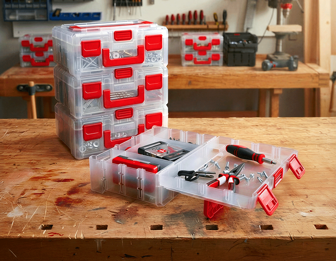 STRAUSSbox System: STRAUSSbox 125 small incl. separating bridges + transparent