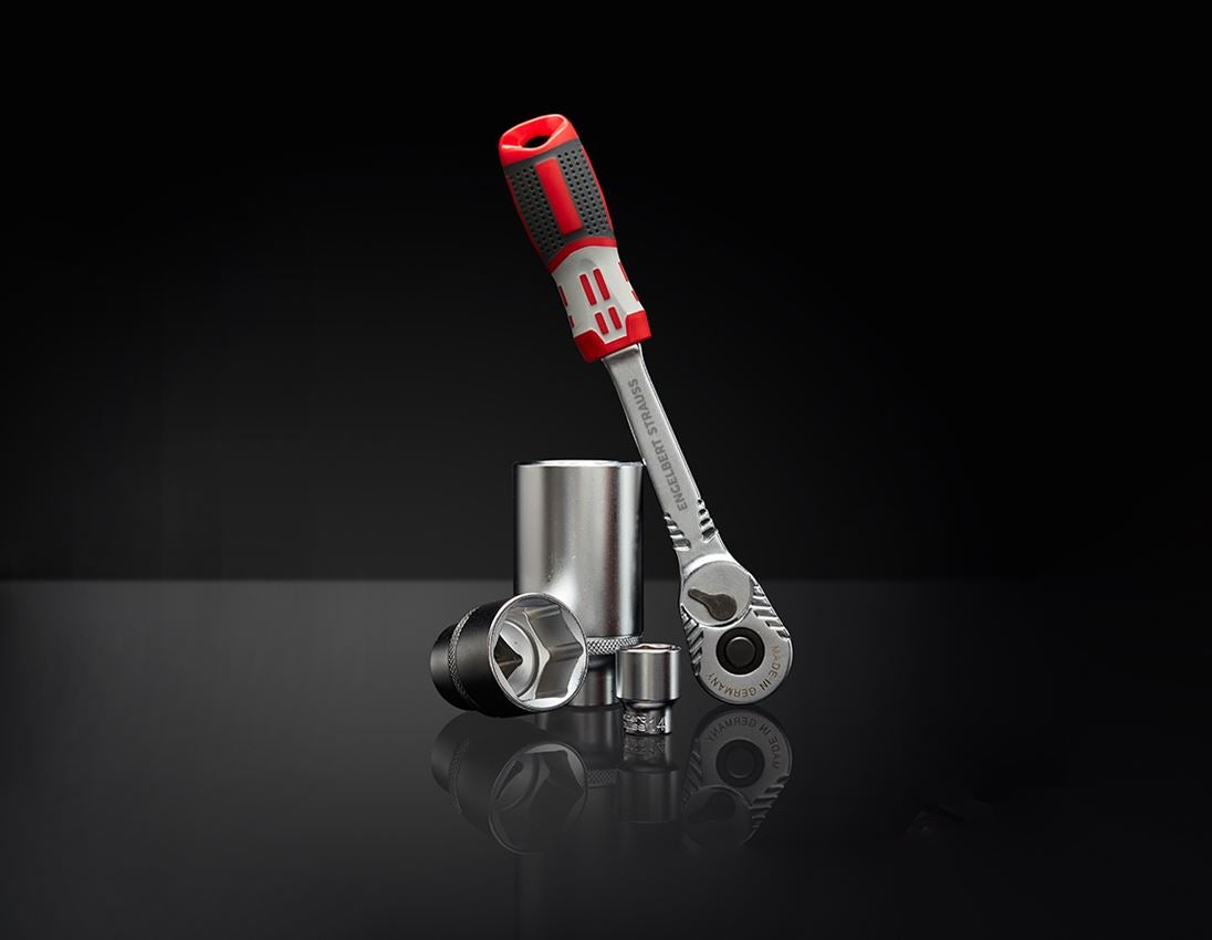 STRAUSSbox System: Socket wrench set pro 3/8 in STRAUSSbox mini