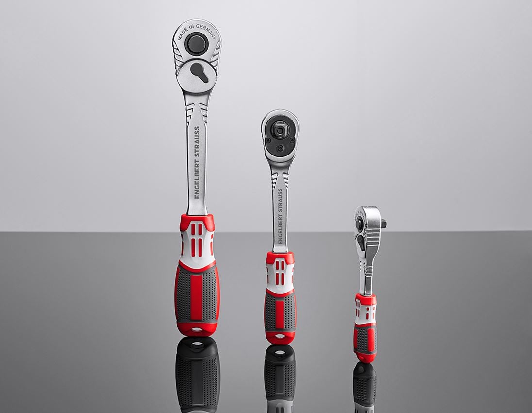 STRAUSSbox System: Socket wrench set pro 1/4+3/8+1/2 in STRAUSSbox