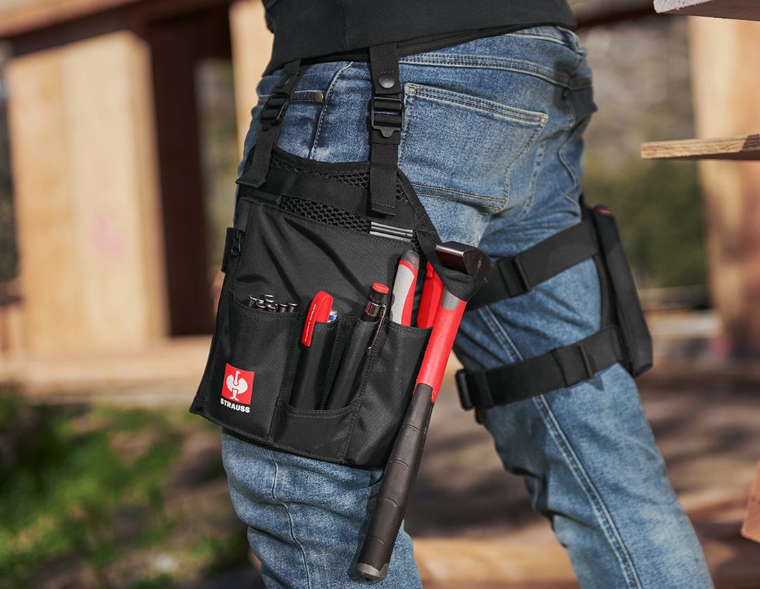 Accessoires: e.s. Werkzeugtaschen-Set Legpack + schwarz