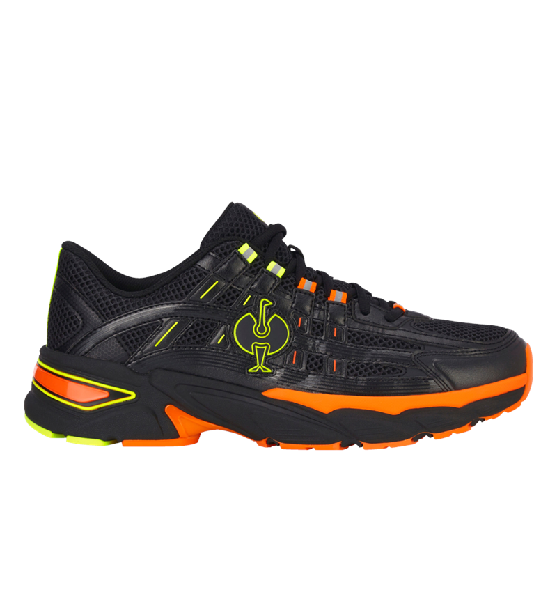 O1: O1 Work shoes e.s. Lewistown low + black/high-vis orange/high-vis yellow 4