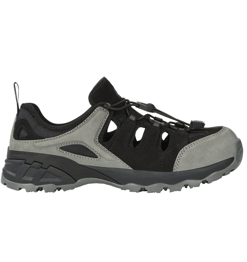 Safety Trainers: e.s. S1 Safety sandals Pallas + cement/black 1