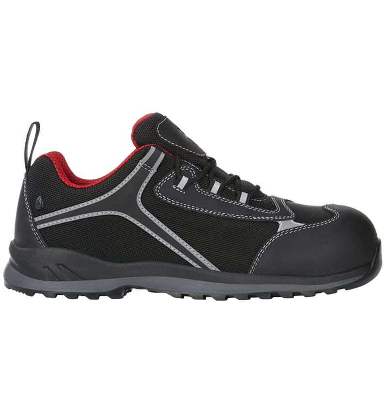 S3: e.s. S3 Sicherheitshalbschuhe Zahnia low + schwarz/rot 1