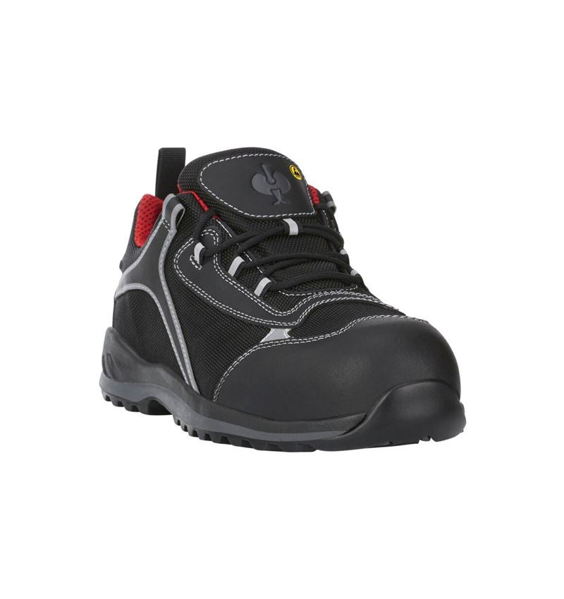 S3: e.s. S3 Sicherheitshalbschuhe Zahnia low + schwarz/rot 2
