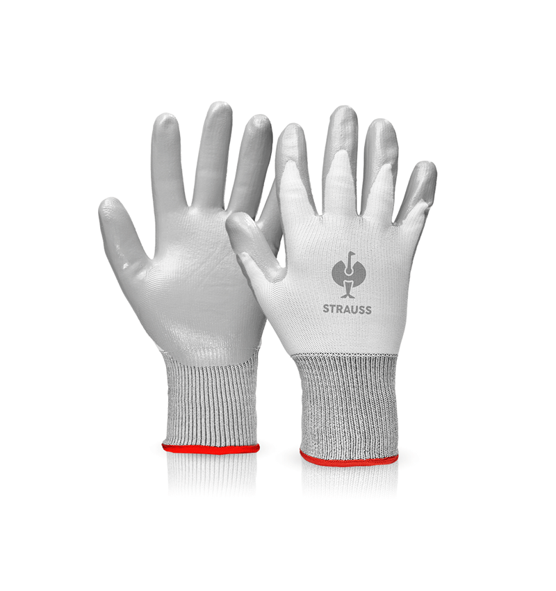 Beschichtet: Nitril-Handschuhe Flexible + weiß