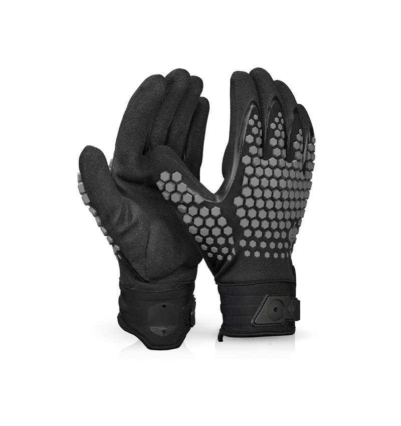 Beschichtet: e.s. Nitril-Handschuhe VibraSafe + schwarz