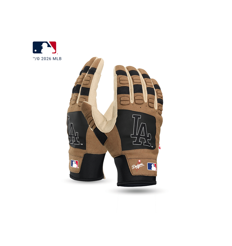 Hybrid: MLB™ Mechanic's gloves + LA brown/black