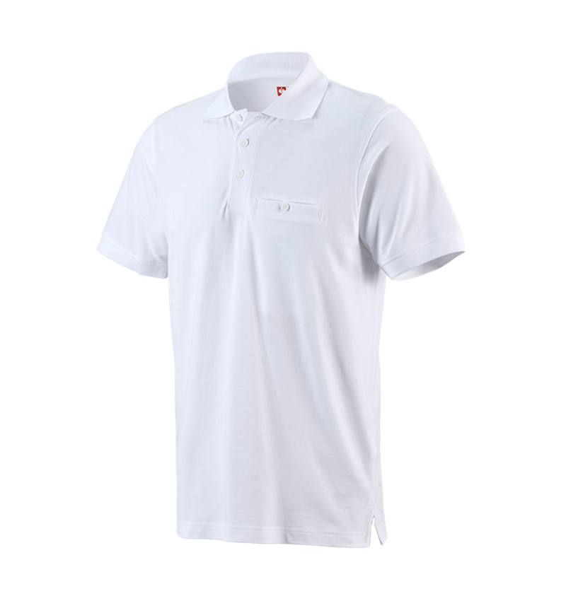 Themen: e.s. Polo-Shirt cotton Pocket + weiß 4