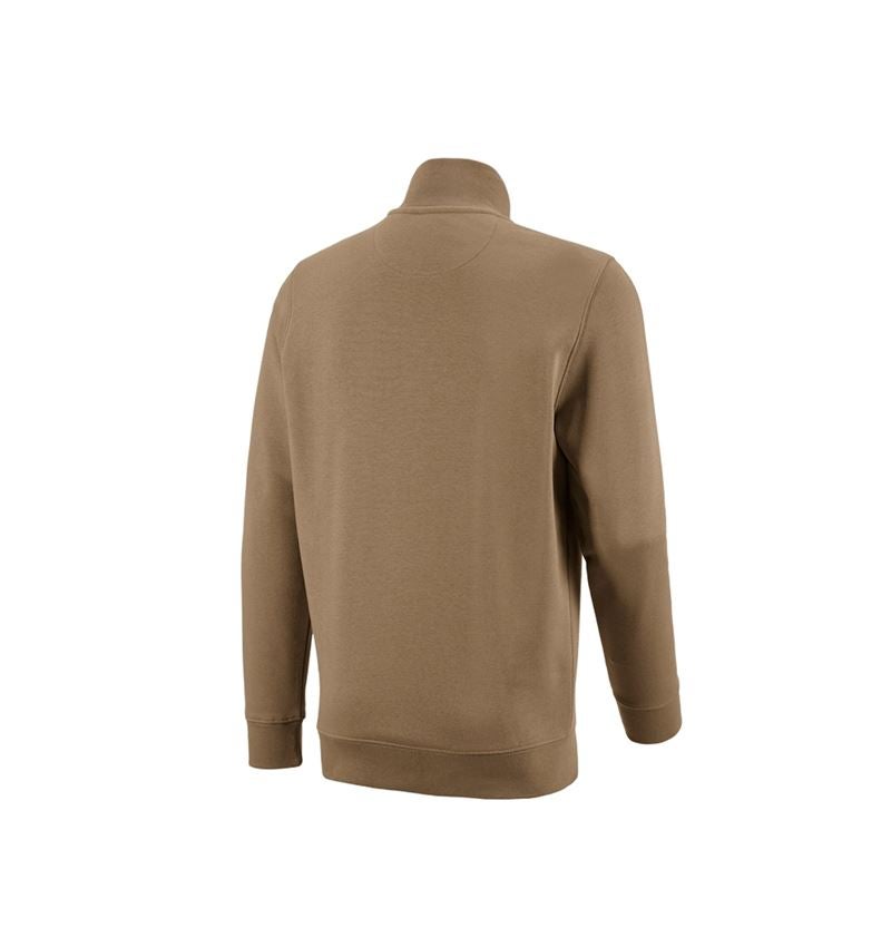 Shirts & Co.: e.s. ZIP-Sweatshirt poly cotton + khaki 1