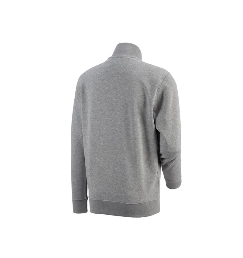 Shirts & Co.: e.s. ZIP-Sweatshirt poly cotton + graumeliert 2