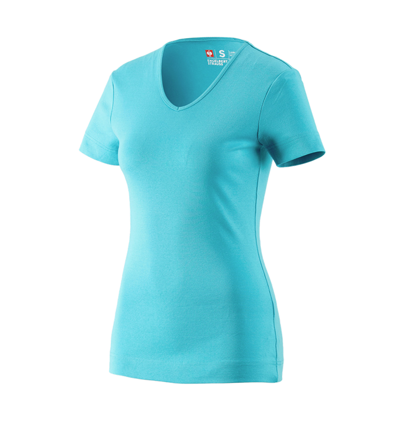 Topics: e.s. T-shirt cotton V-Neck, ladies' + capri